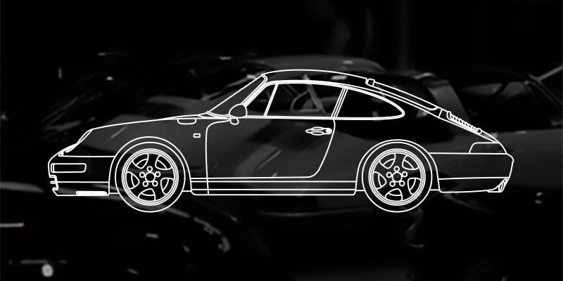 993 Hvide Profil Bilmodeller Til Porsche Sound