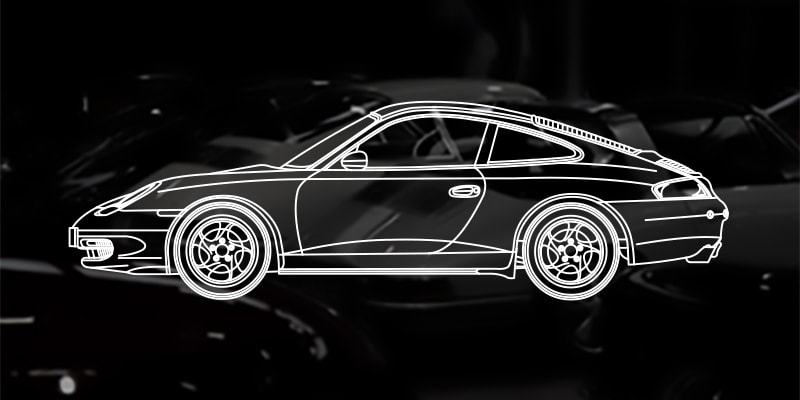 996 Hvide Profil Bilmodeller Til Porsche Sound